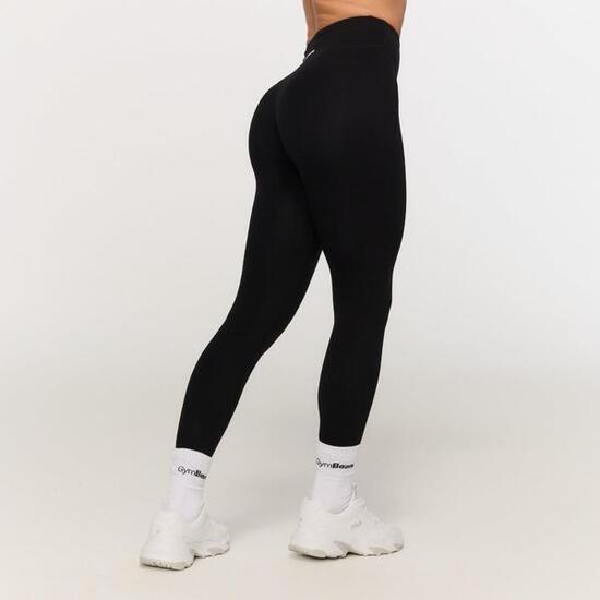 Legginsy damskie fitness z wysokim stanem czarne Fierce