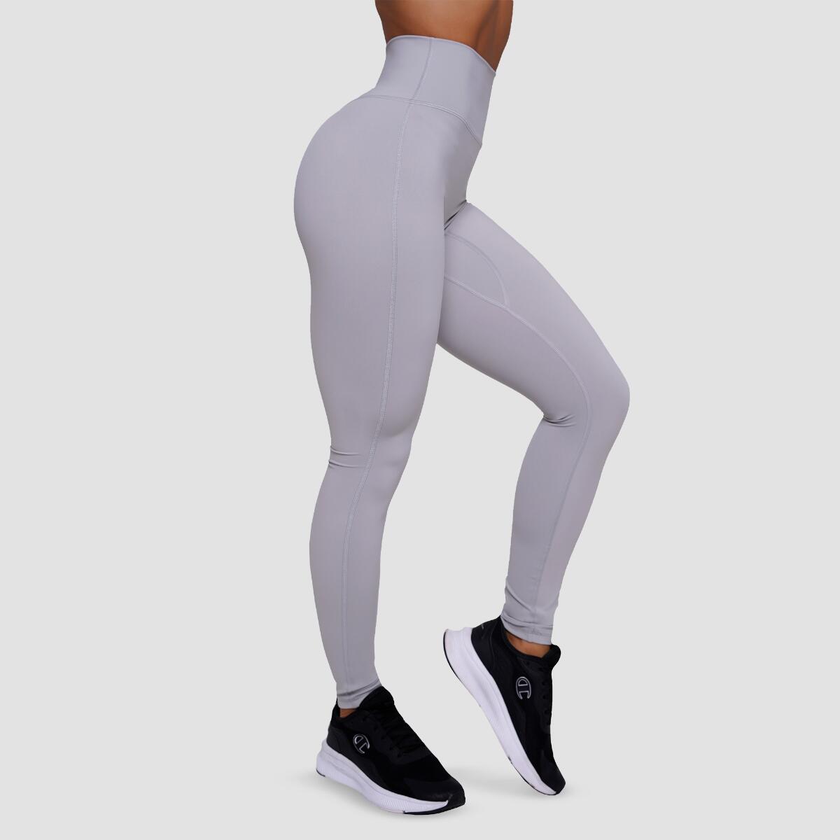 Legginsy damskie functional training z wysokim stanem szare FIT 3/7