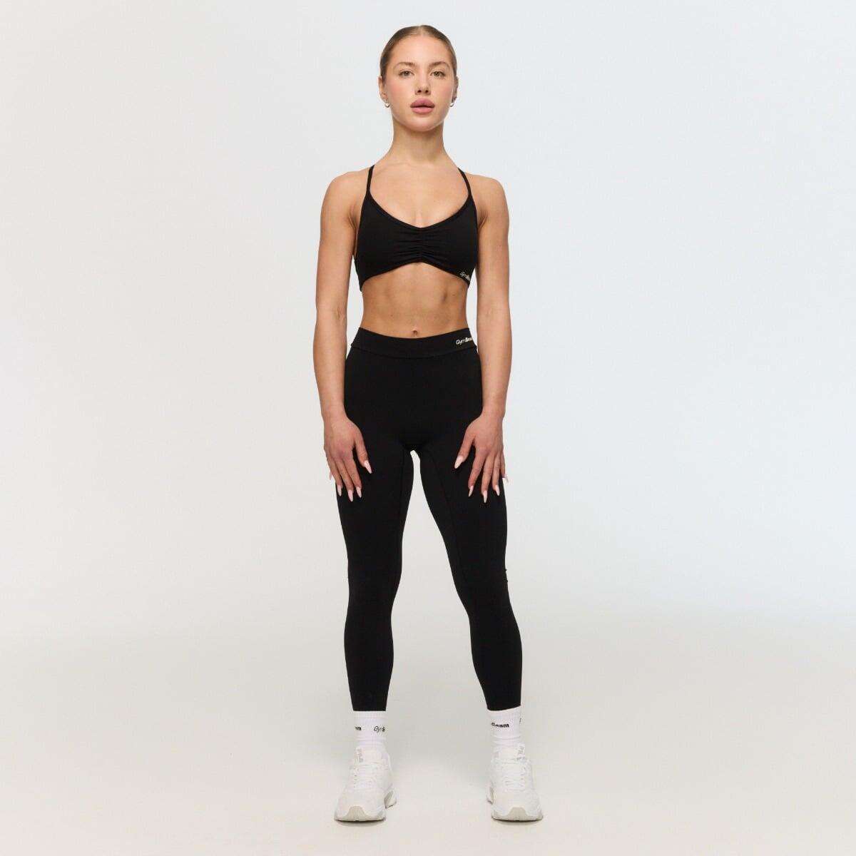 Leggings donna fitness V-back neri Fierce 6/7