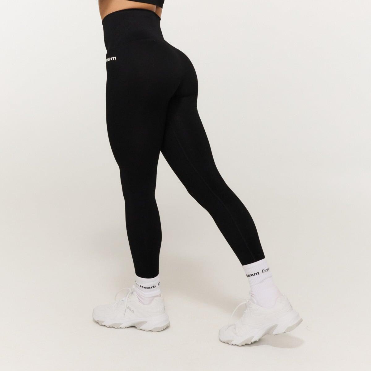 Legginsy damskie fitness bezszwowe GymBabe Black 6/7