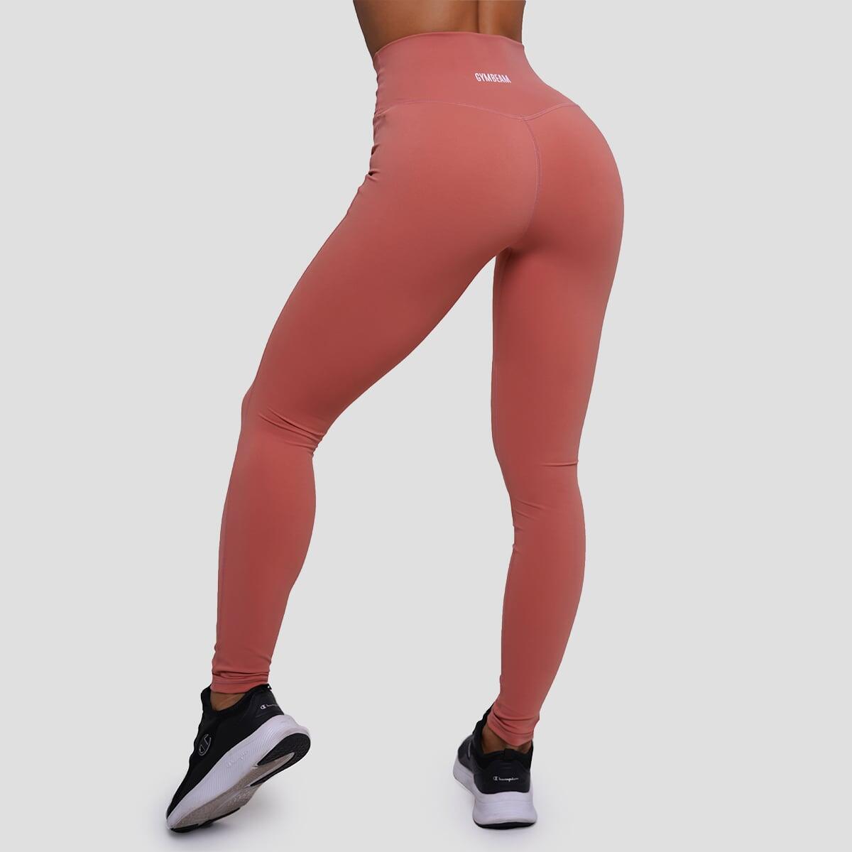 Legginsy damskie functional training z wysokim stanem łososiowe FIT 3/7