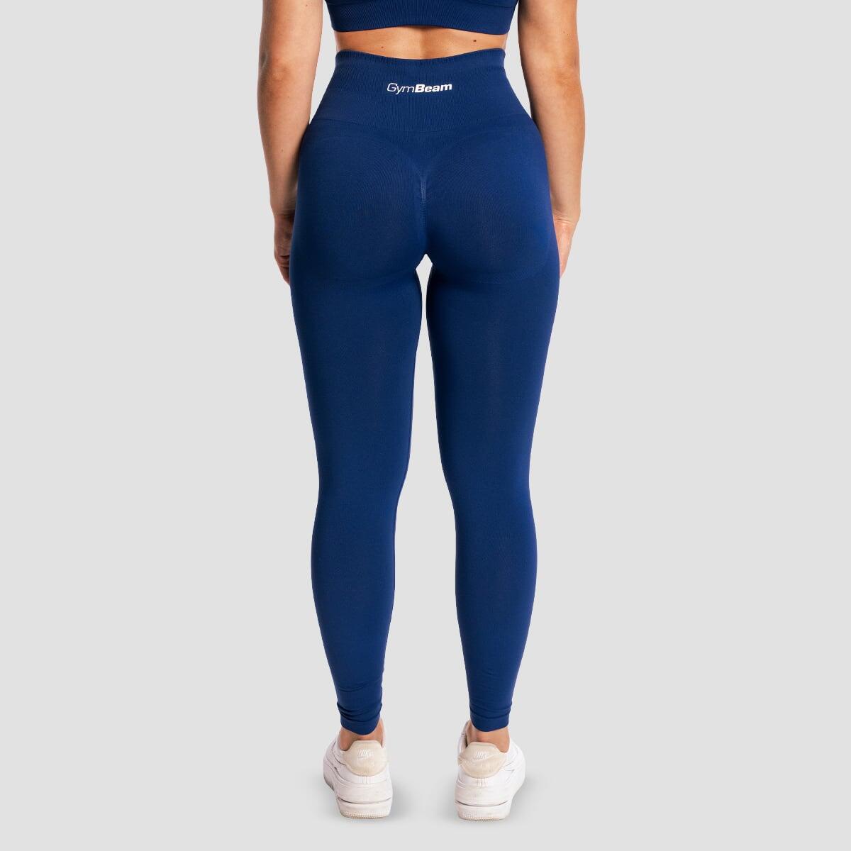 Legginsy damskie fitness bezszwowe granatowe Sculpt Seamless 3/7