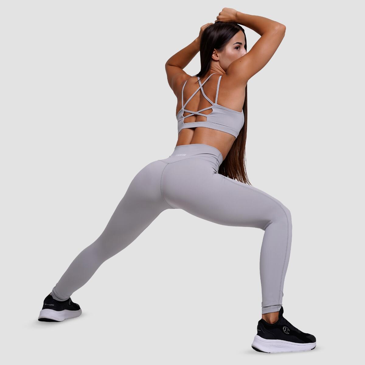 Legginsy damskie functional training z wysokim stanem szare FIT 5/7