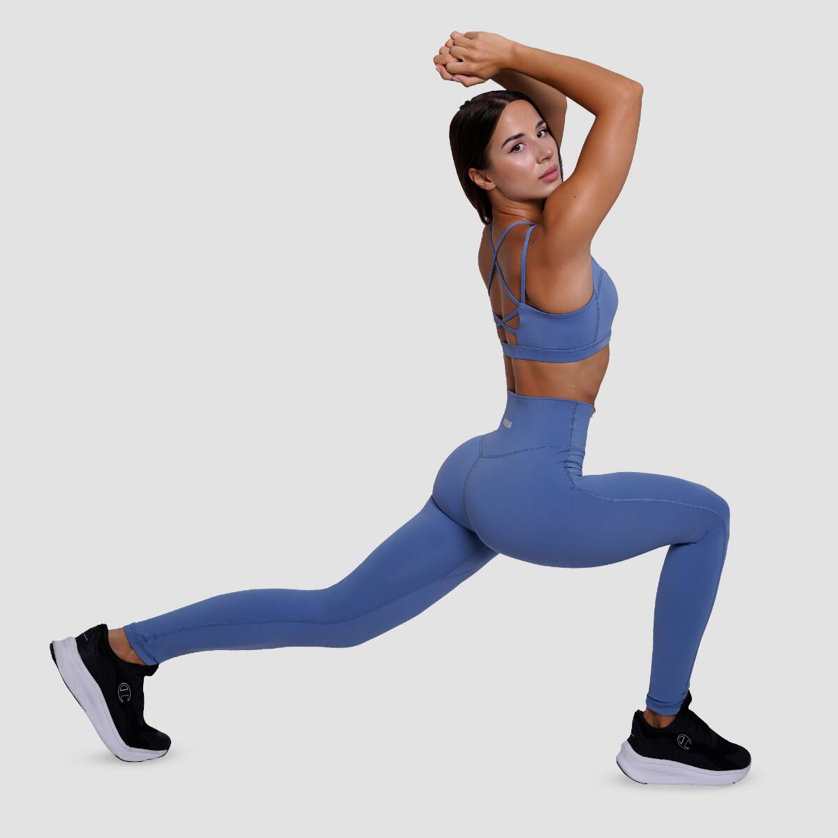 Legginsy damskie functional training z wysokim stanem niebieskie FIT 5/7