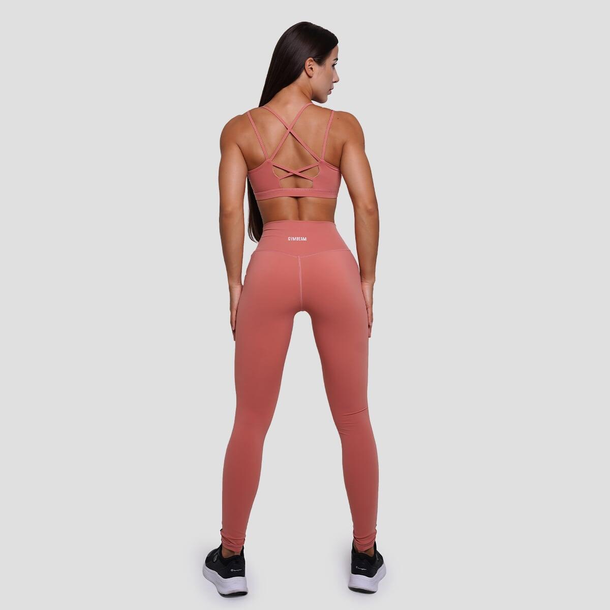 Legginsy damskie functional training z wysokim stanem łososiowe FIT 5/7
