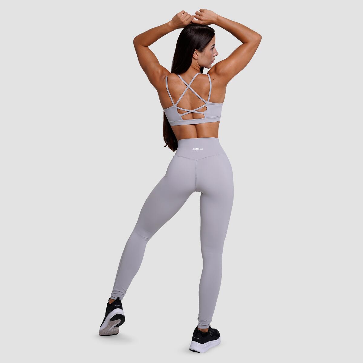 Legginsy damskie functional training z wysokim stanem szare FIT 4/7