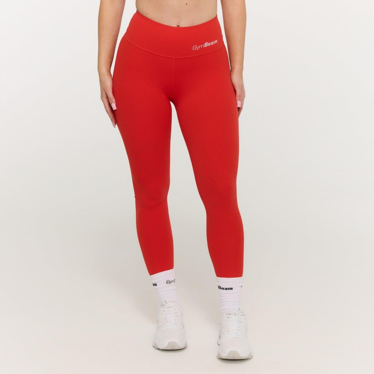 Legginsy damskie fitness z wysoką talią mandarynkowe BEAT 6/7
