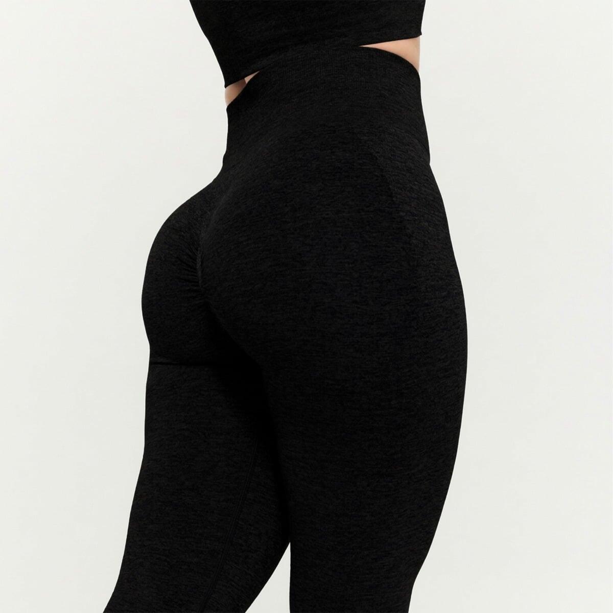 Leggings donna palestra traspiranti neri FLO 4/7