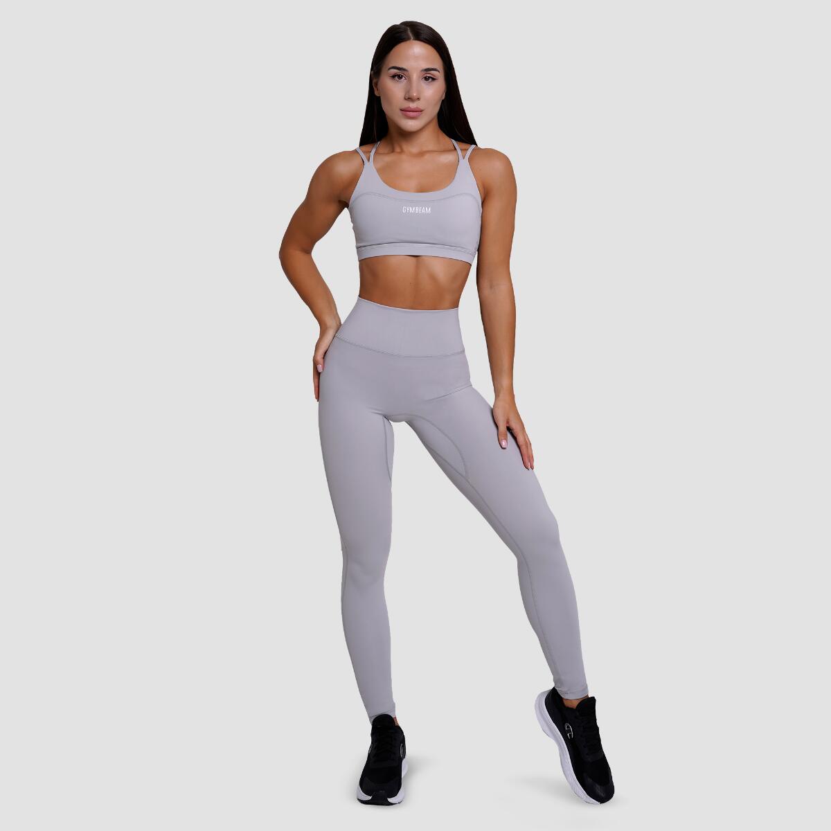 Legginsy damskie functional training z wysokim stanem szare FIT 6/7