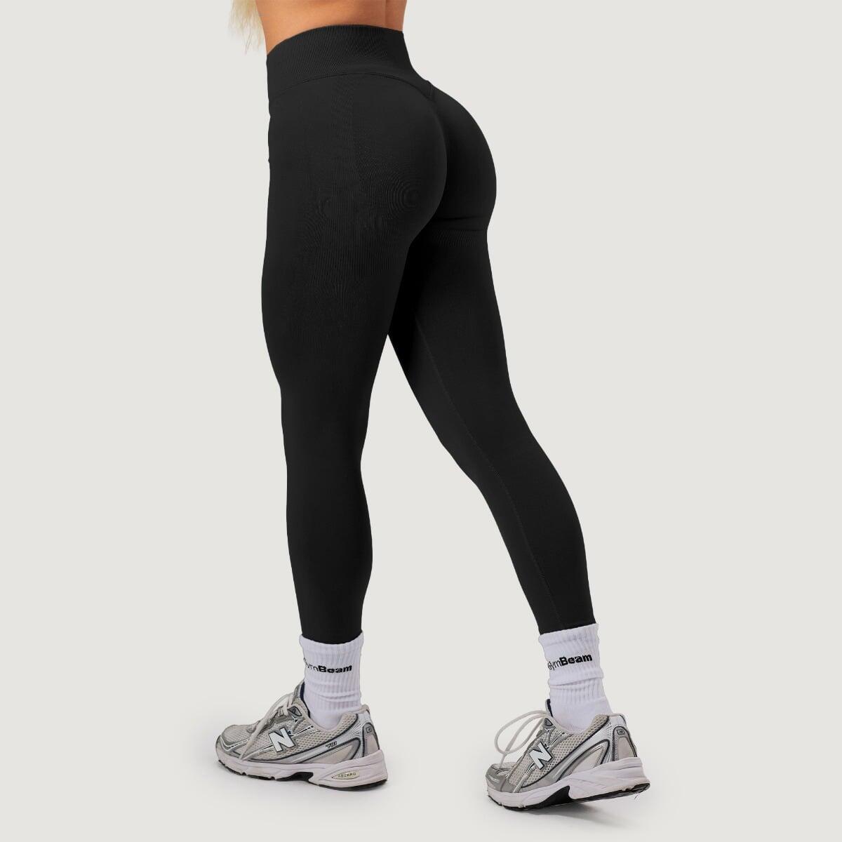 Legginsy damskie fitness bezszwowe z wysokim stanem Black NEO 5/7