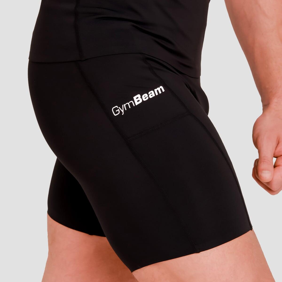 Pantaloncini uomo palestra slim neri 2/7
