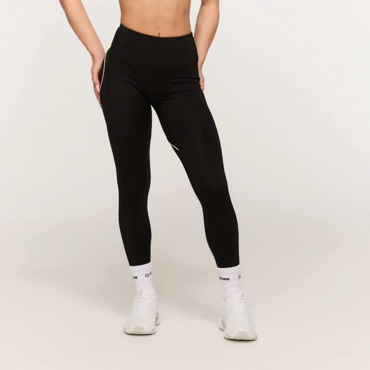 Legginsy damskie fitness z wysokim stanem czarne Varsity 2/7