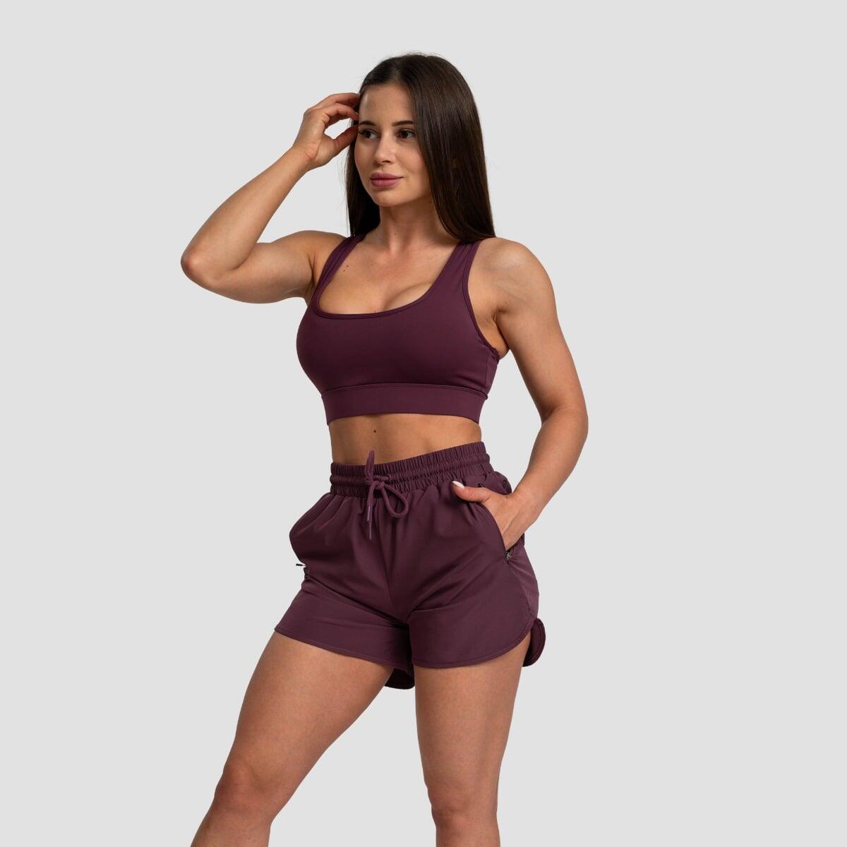 Pantaloncini donna palestra regular rossi TRN 4/7