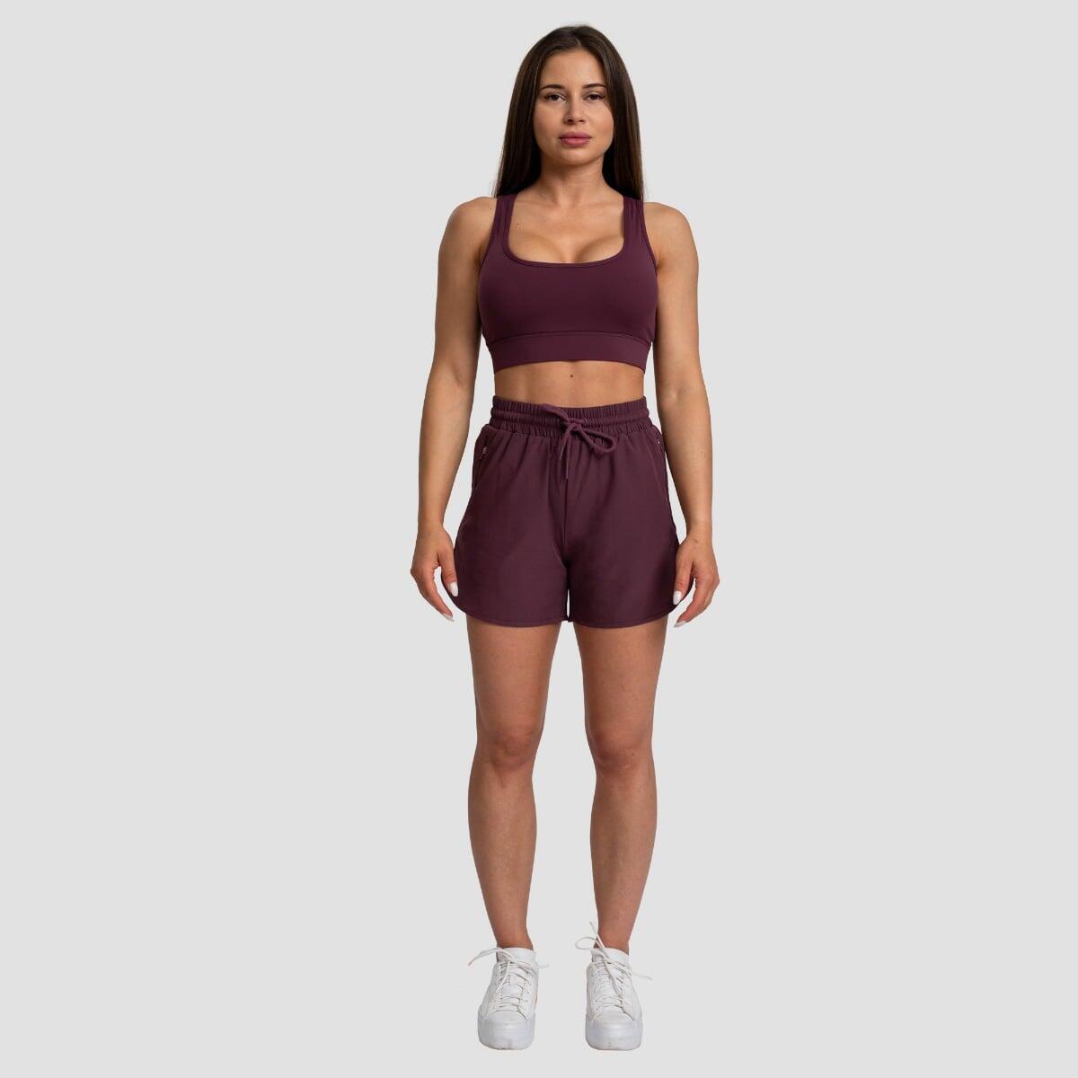 Pantaloncini donna palestra regular rossi TRN 6/7