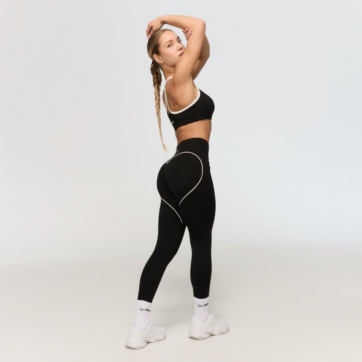 Legginsy damskie fitness z wysokim stanem czarne Varsity 6/7
