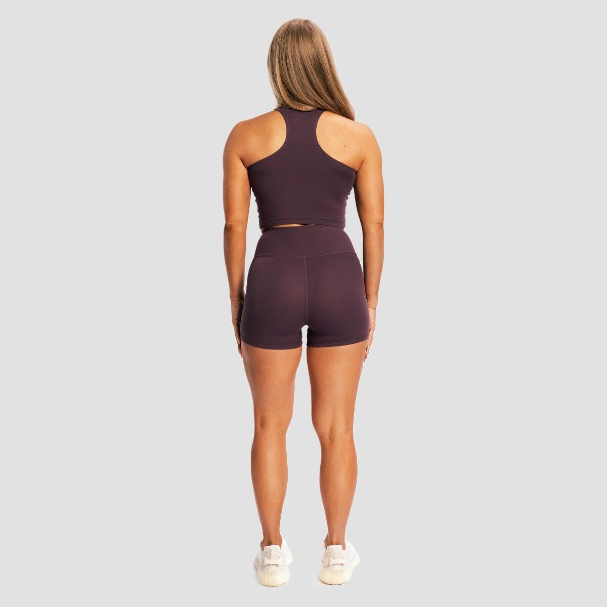 Pantaloncini donna palestra slim viola BEAT 5/7