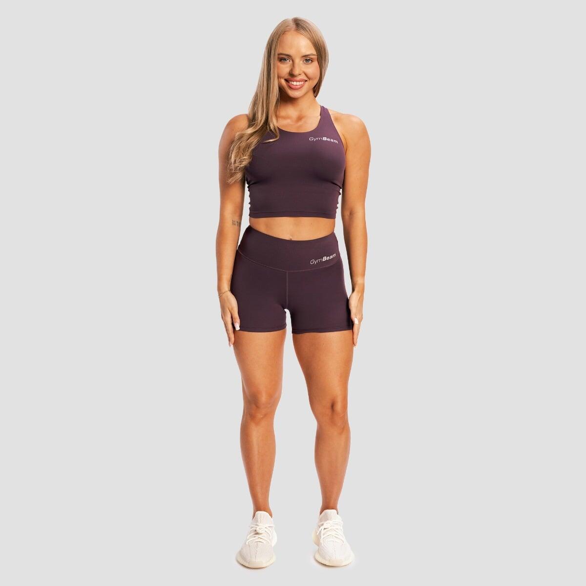Pantaloncini donna palestra slim viola BEAT 4/7