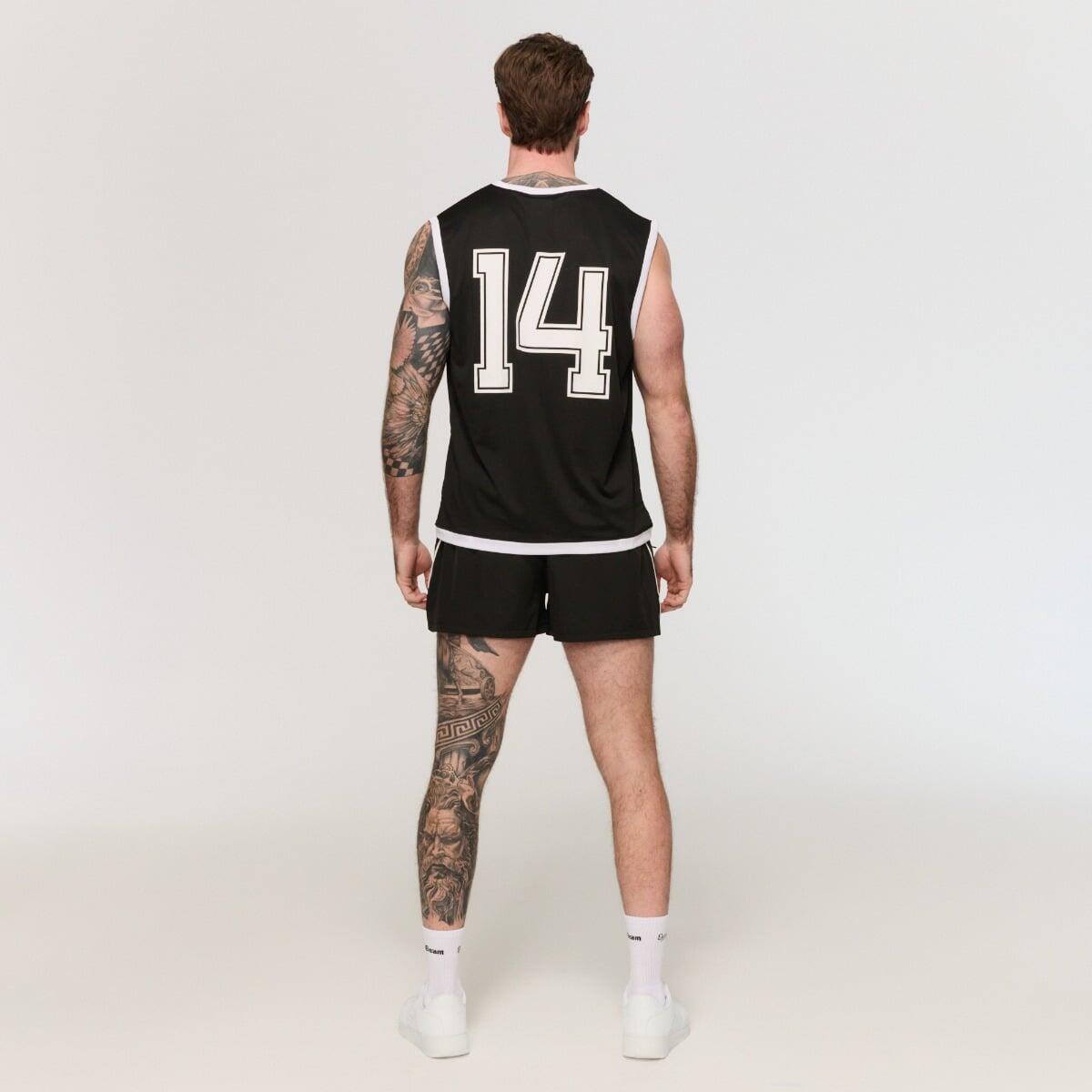 Canotta uomo basket oversize nera Varsity 5/7