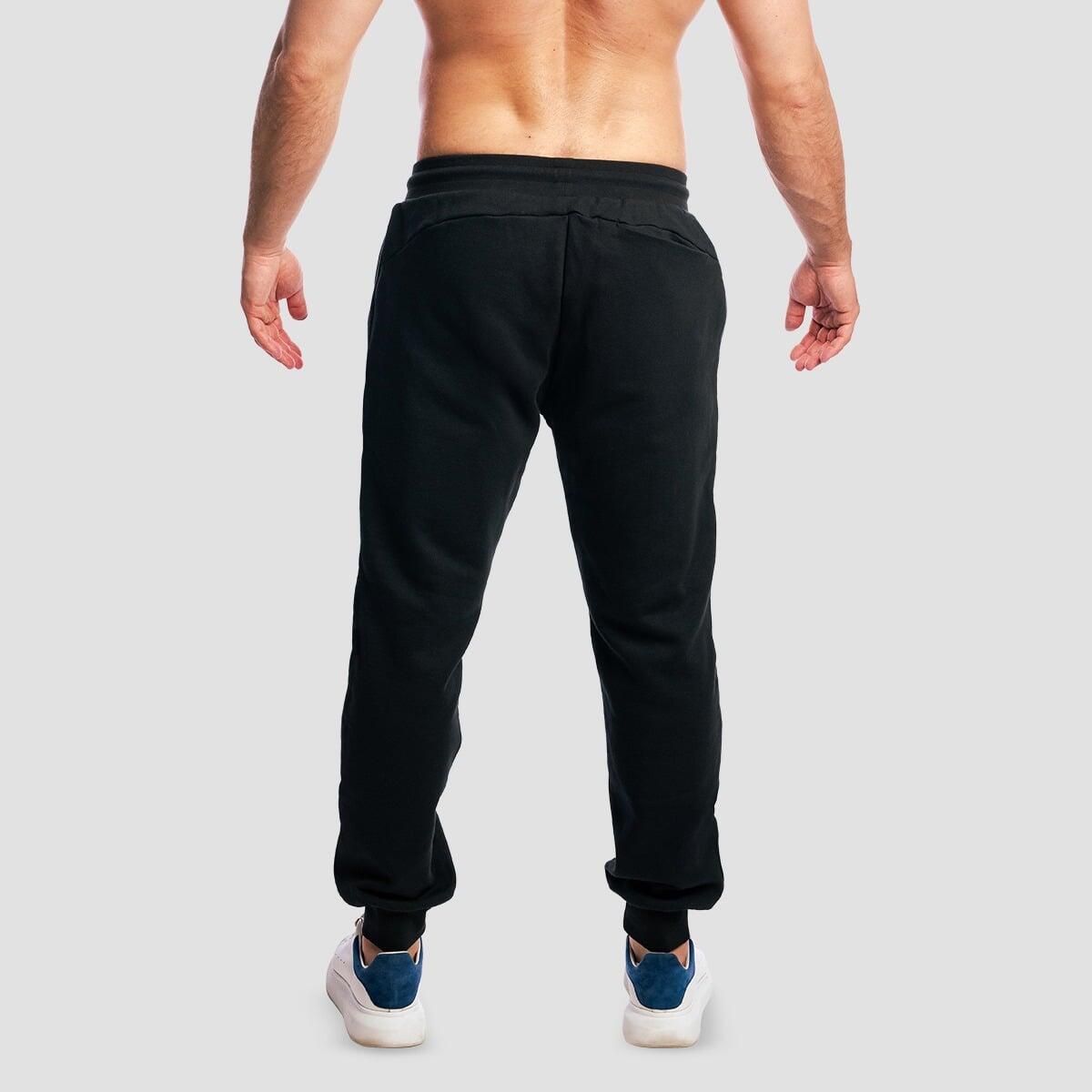 Pantaloni uomo palestra oversize neri Base 3/7