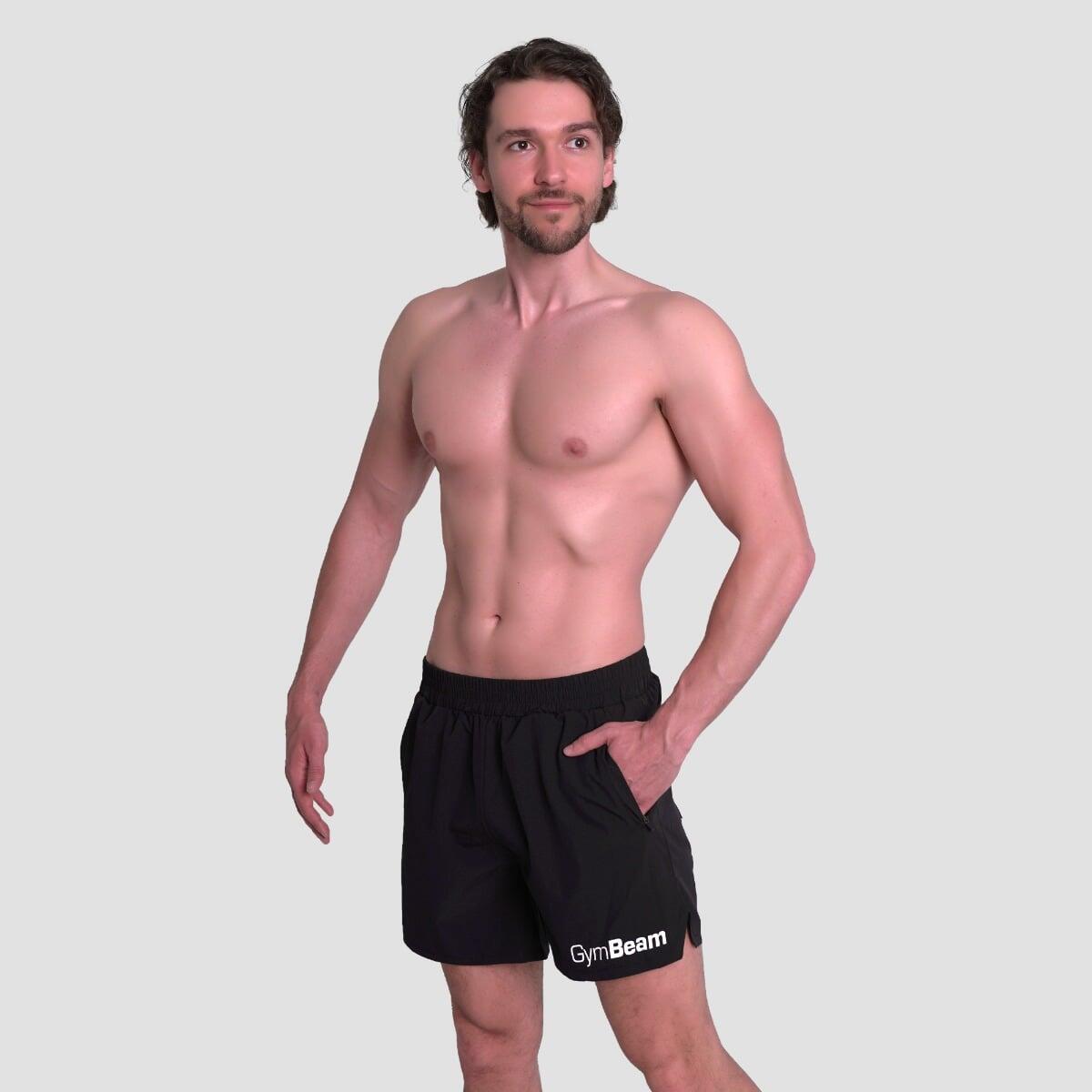 Pantaloncini uomo palestra traspiranti neri Light Essence 2/7