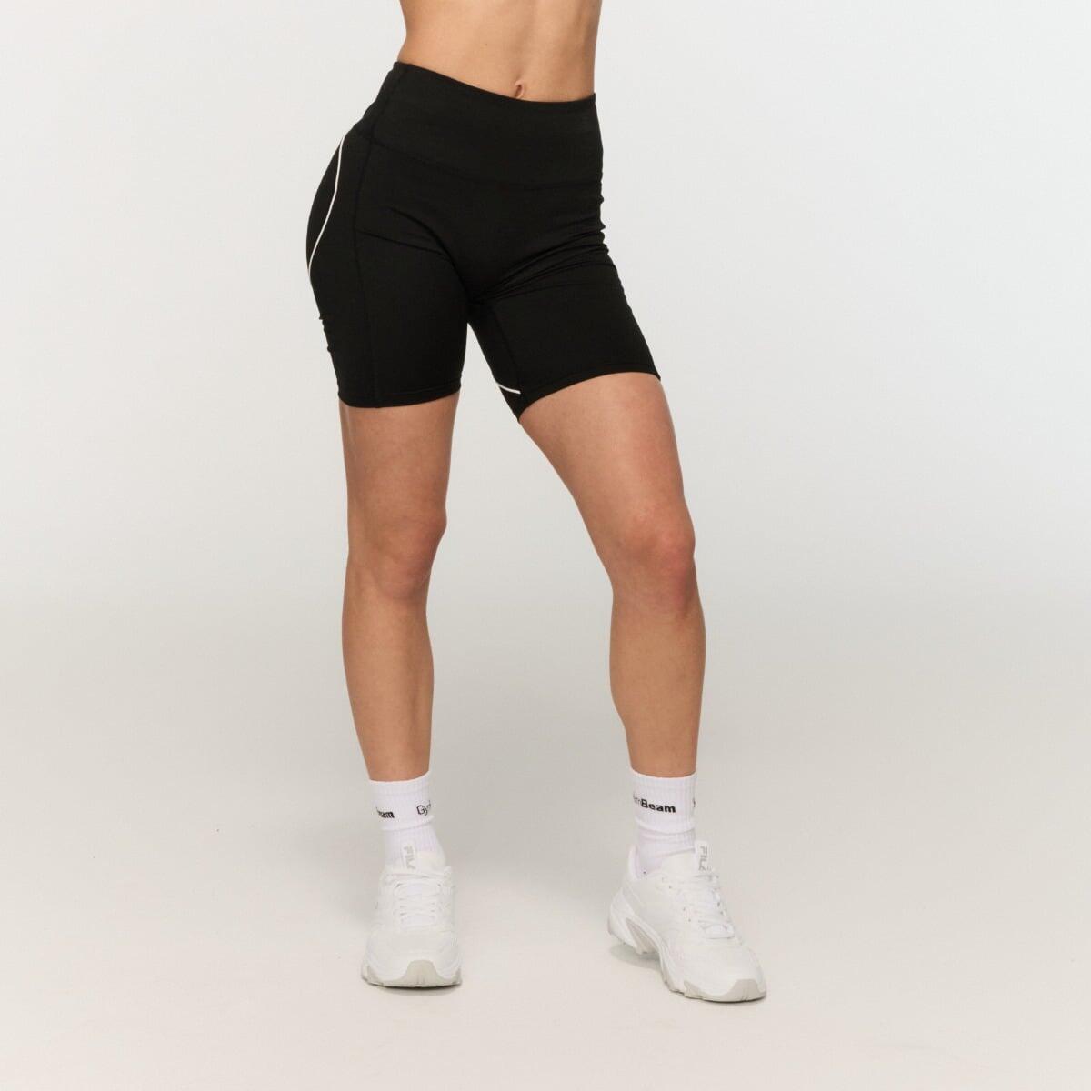 Pantaloncini donna palestra slim neri Varsity 2/6