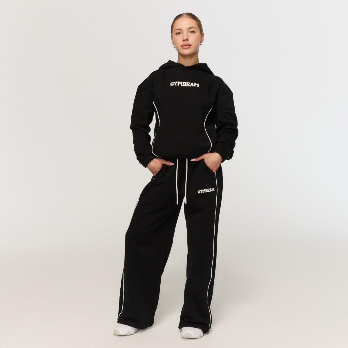 Felpa donna con cappuccio nera Varsity 6/7