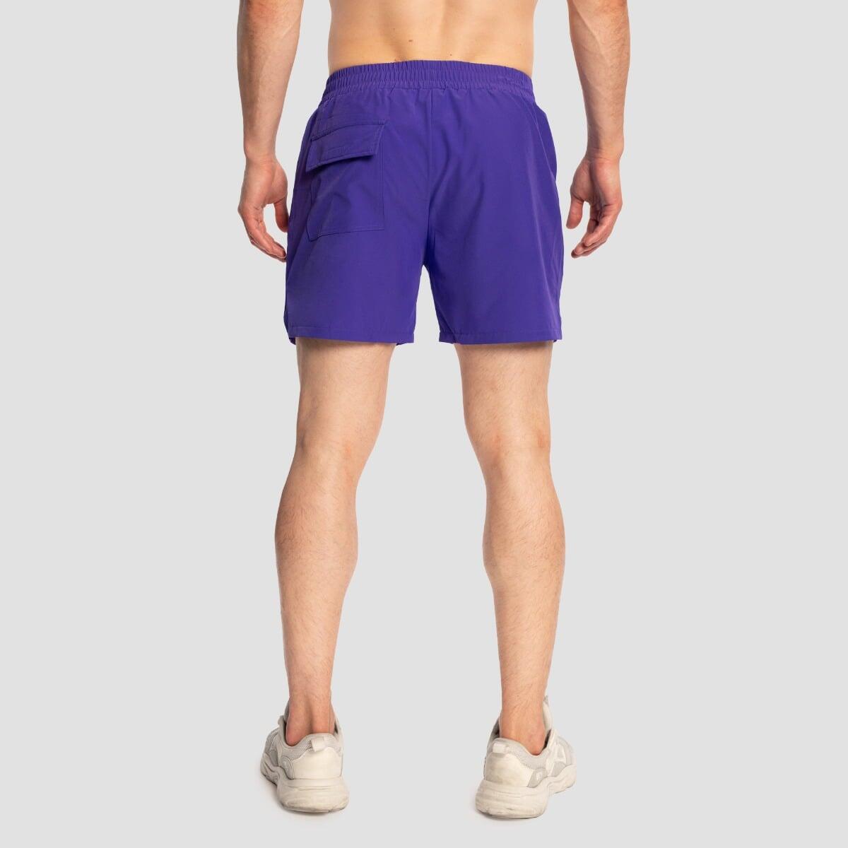 Pantaloncini uomo palestra con zip viola TRN 5/7
