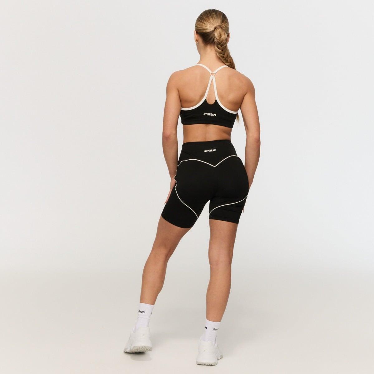Pantaloncini donna palestra slim neri Varsity 4/6