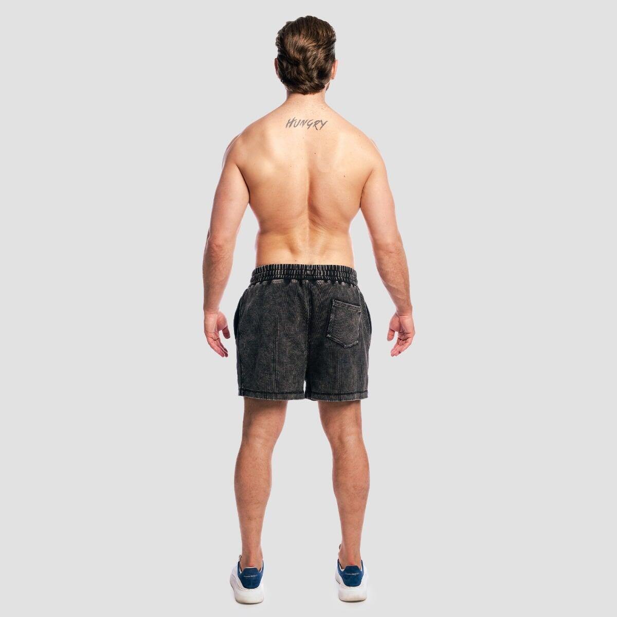 Pantaloncini uomo palestra oversize neri Aura 4/7