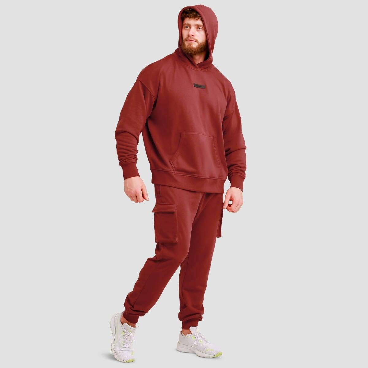 Pantaloni uomo tempo libero con tasche rossi Utility 4/7