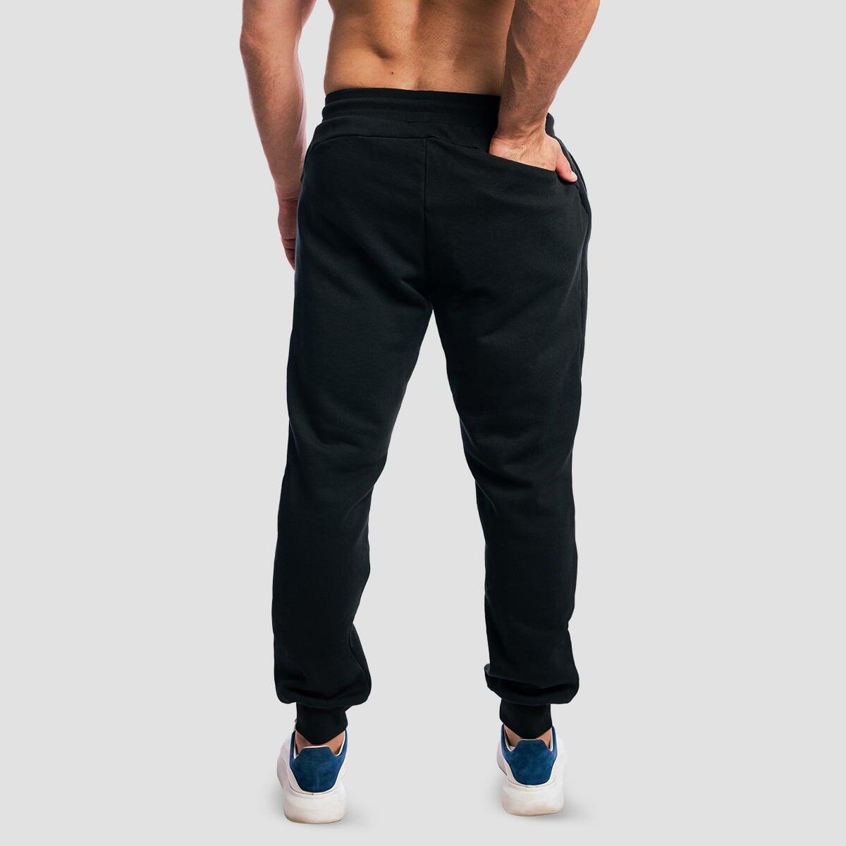 Pantaloni uomo palestra oversize neri Base 4/7