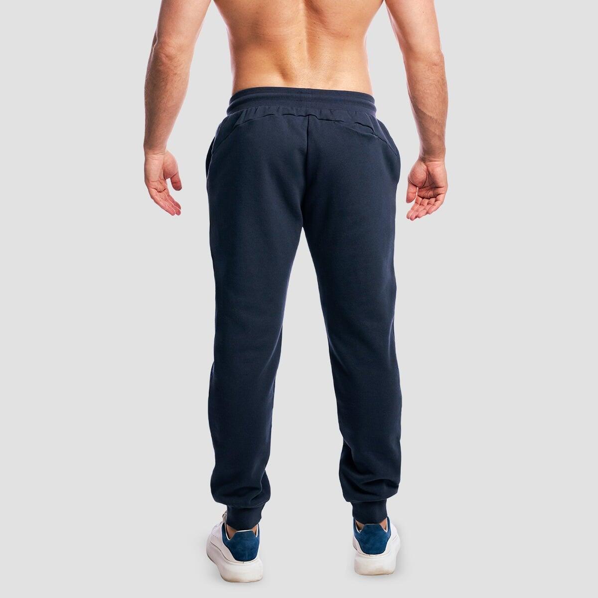 Pantaloni uomo palestra oversize blu Base 3/7