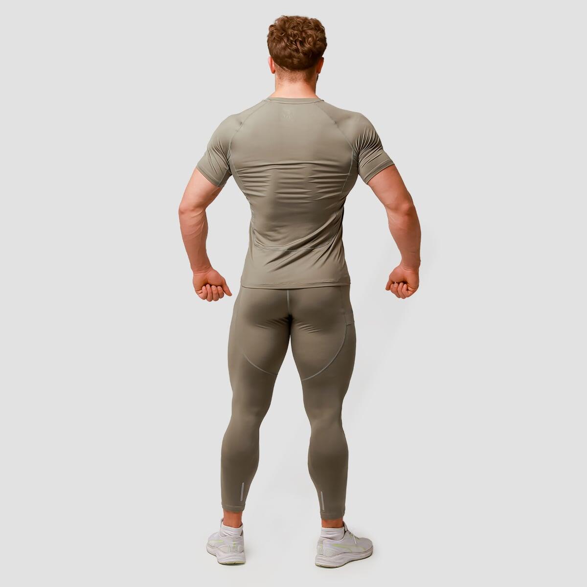 Legginsy męskie bieganie slim Pulse Vetiver 3/7