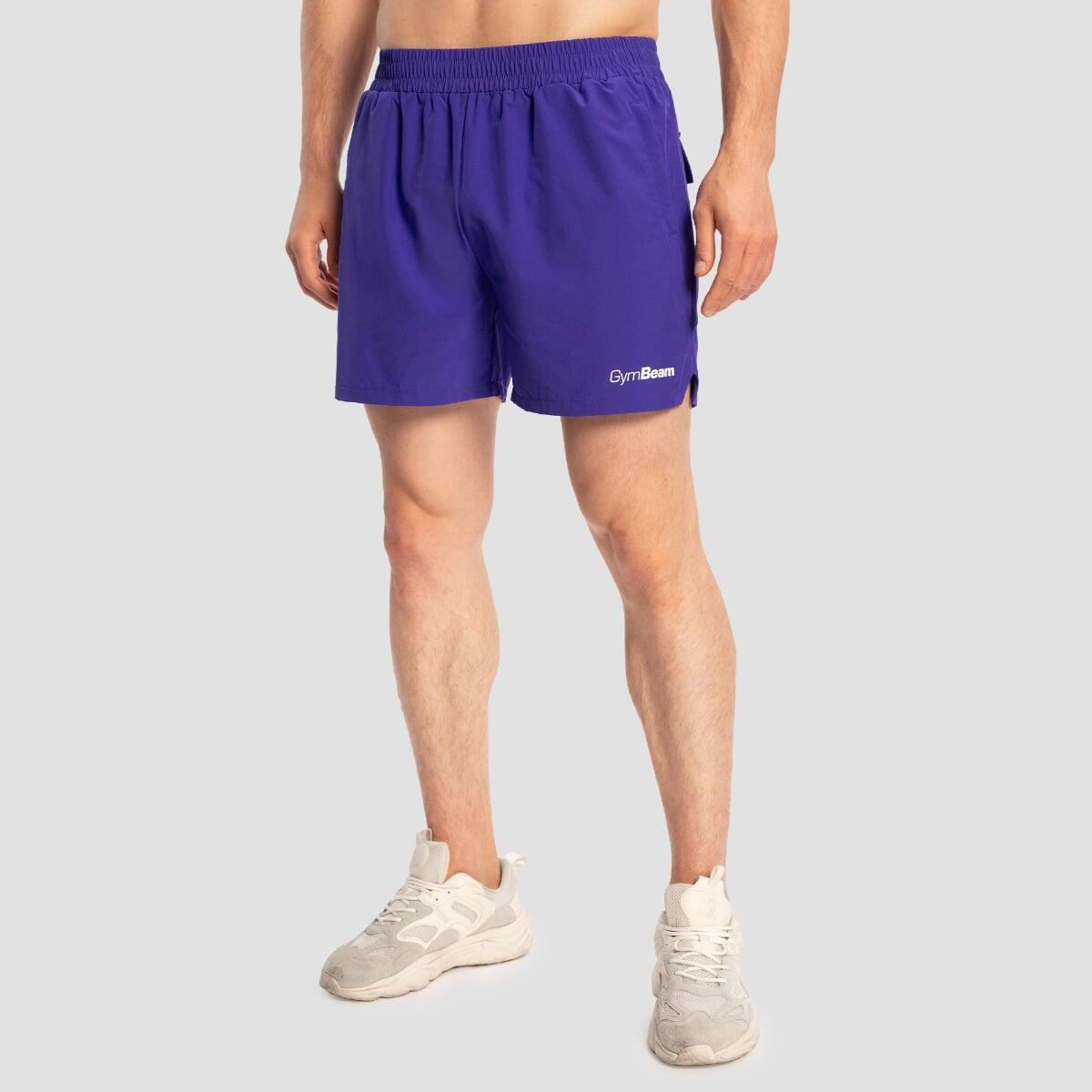 Pantaloncini uomo palestra con zip viola TRN 3/7