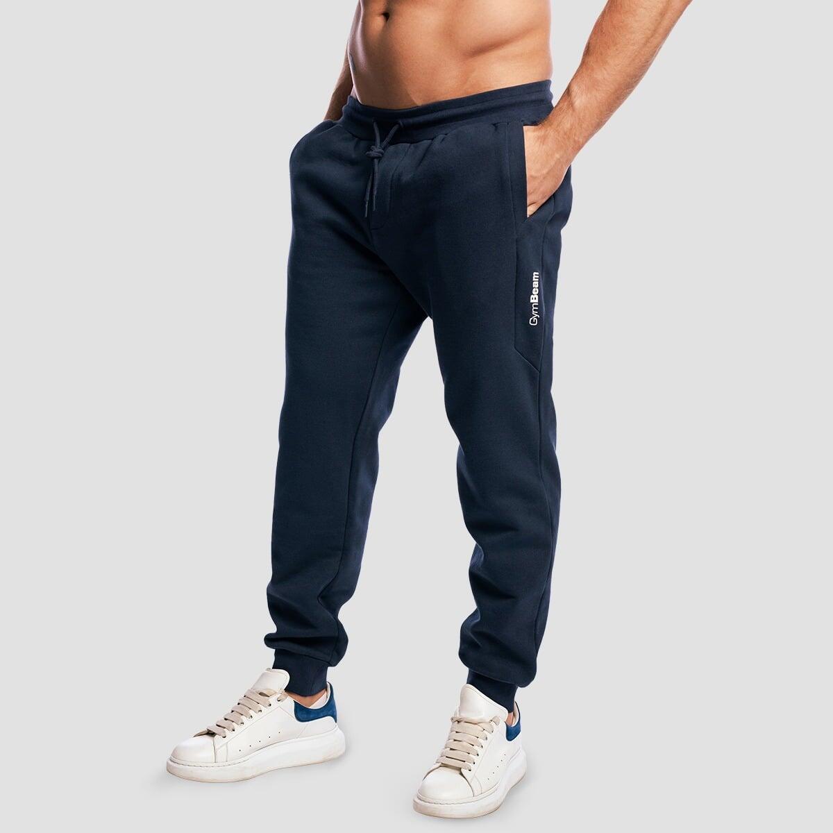 Pantaloni uomo palestra oversize blu Base 4/7