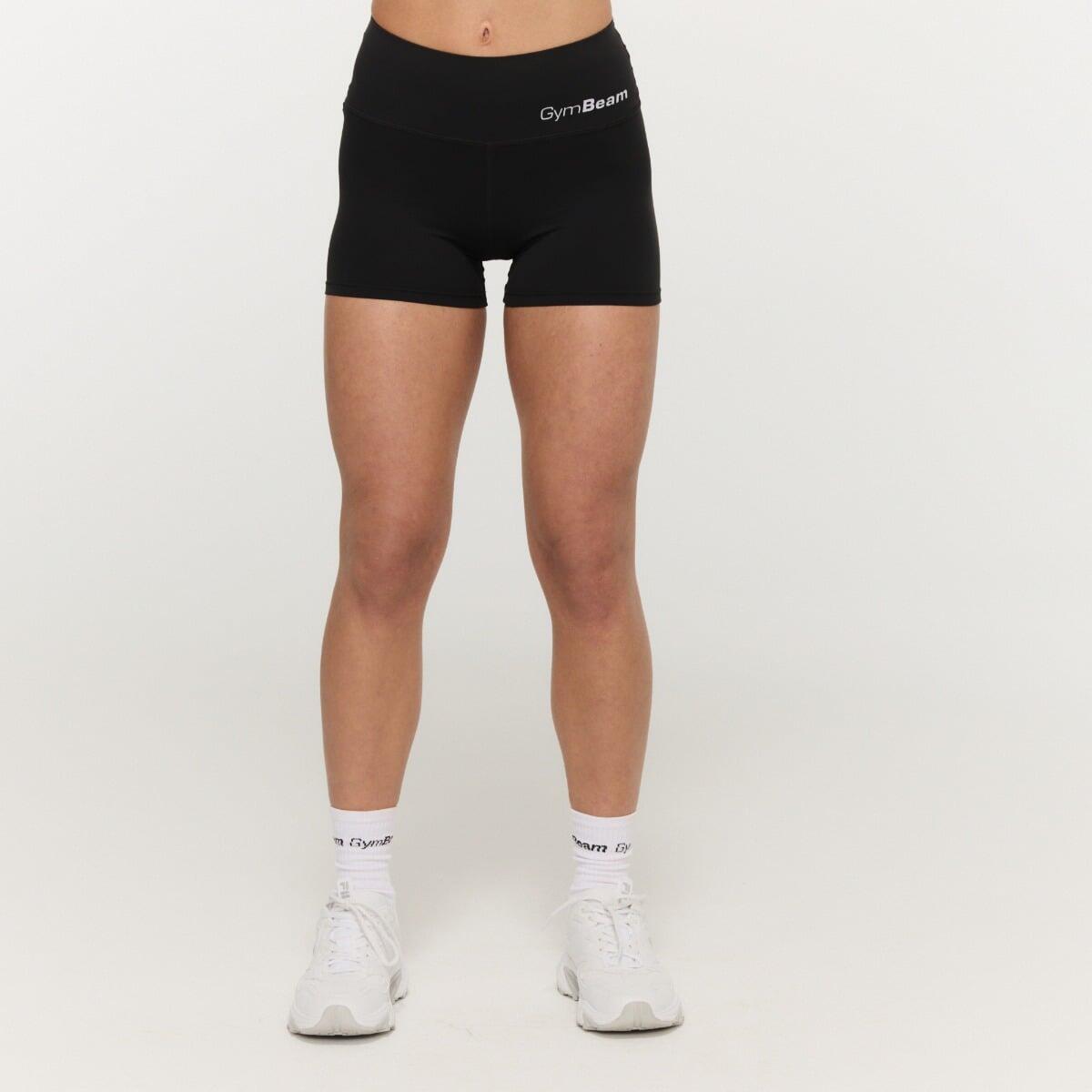 Pantaloncini donna palestra slim neri BEAT 3/7