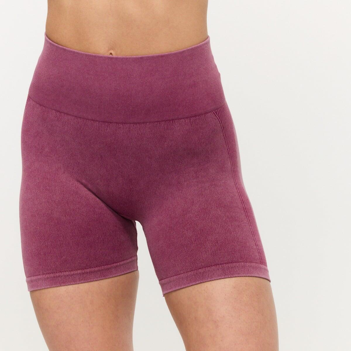 Pantaloncini donna palestra slim rossi Lift Seamless 3/7