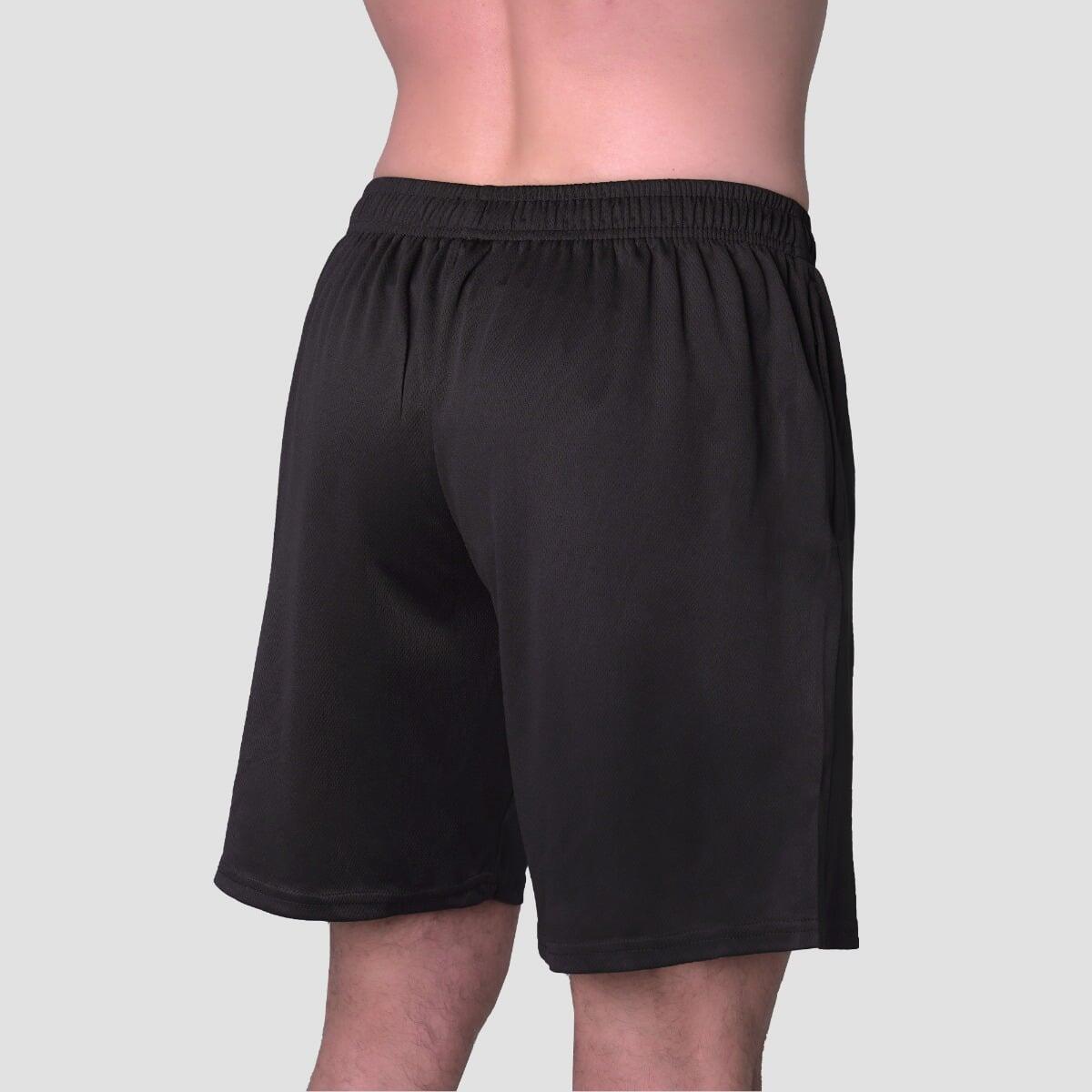 Pantaloncini uomo palestra con zip neri Essence 4/7