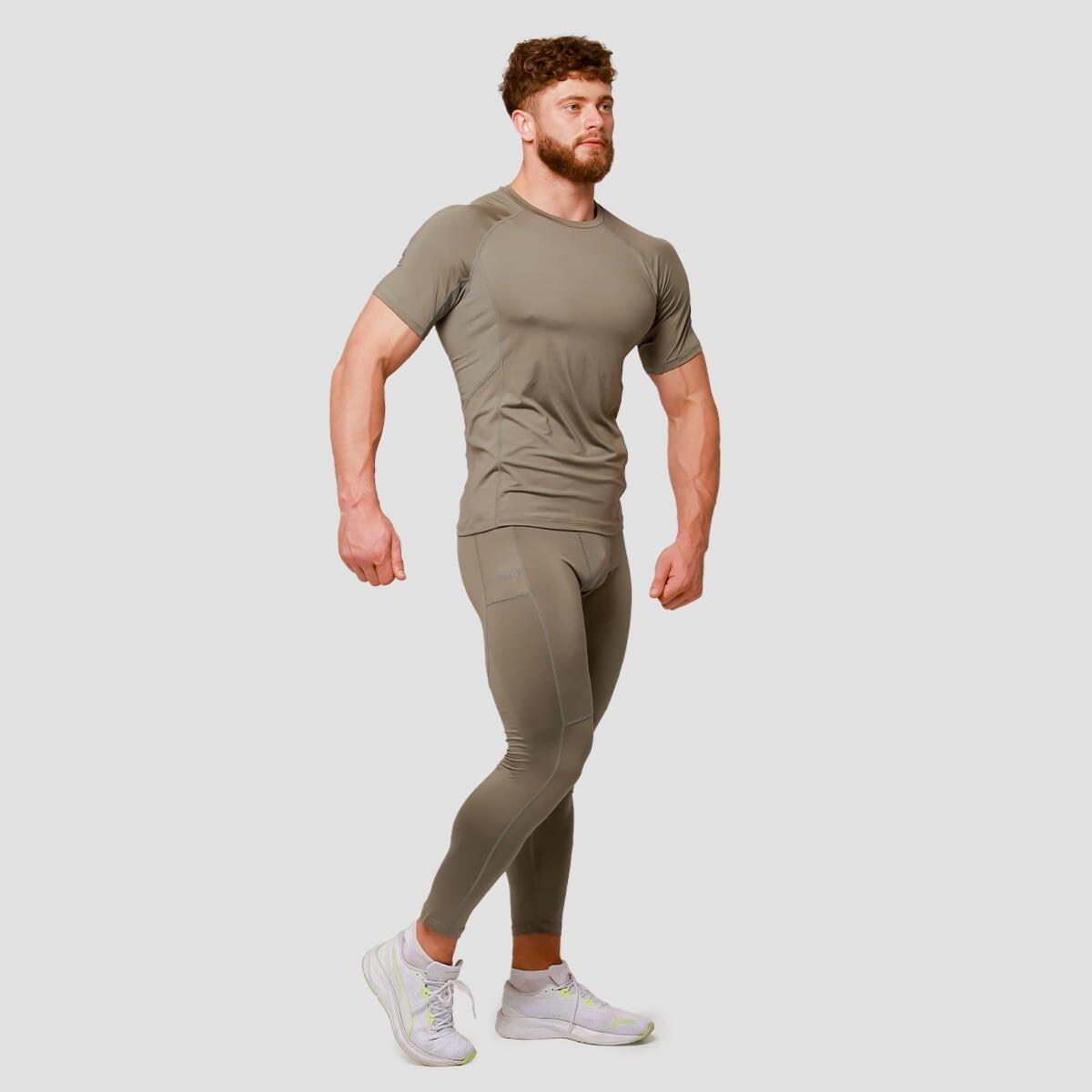 Legginsy męskie bieganie slim Pulse Vetiver 6/7