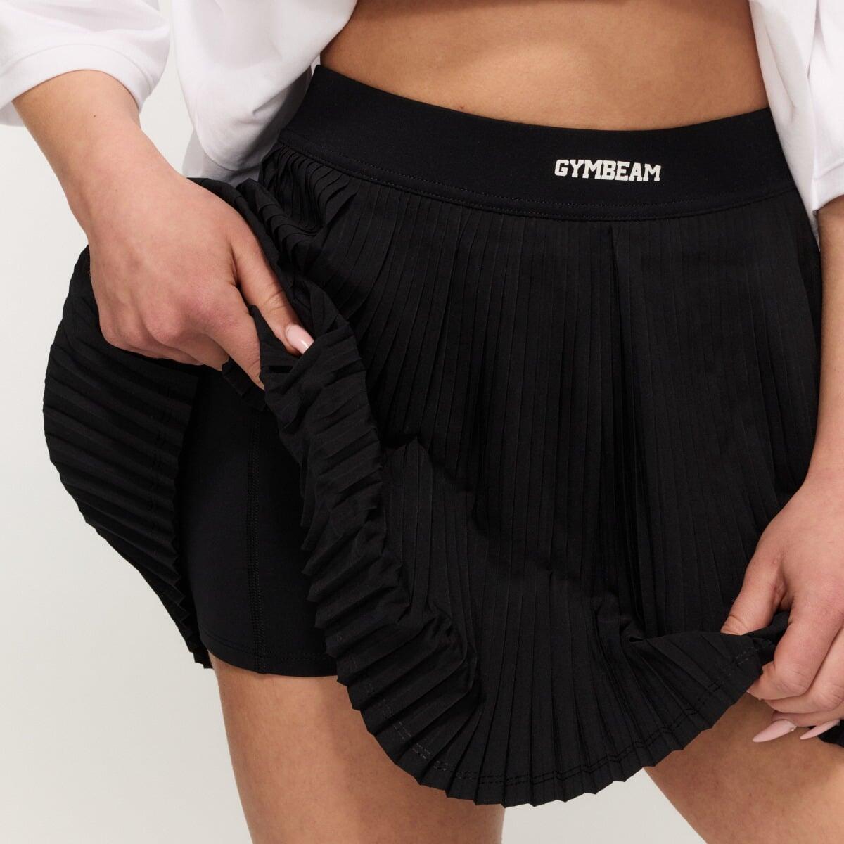 Skort donna palestra traspirante nera Varsity 2/4