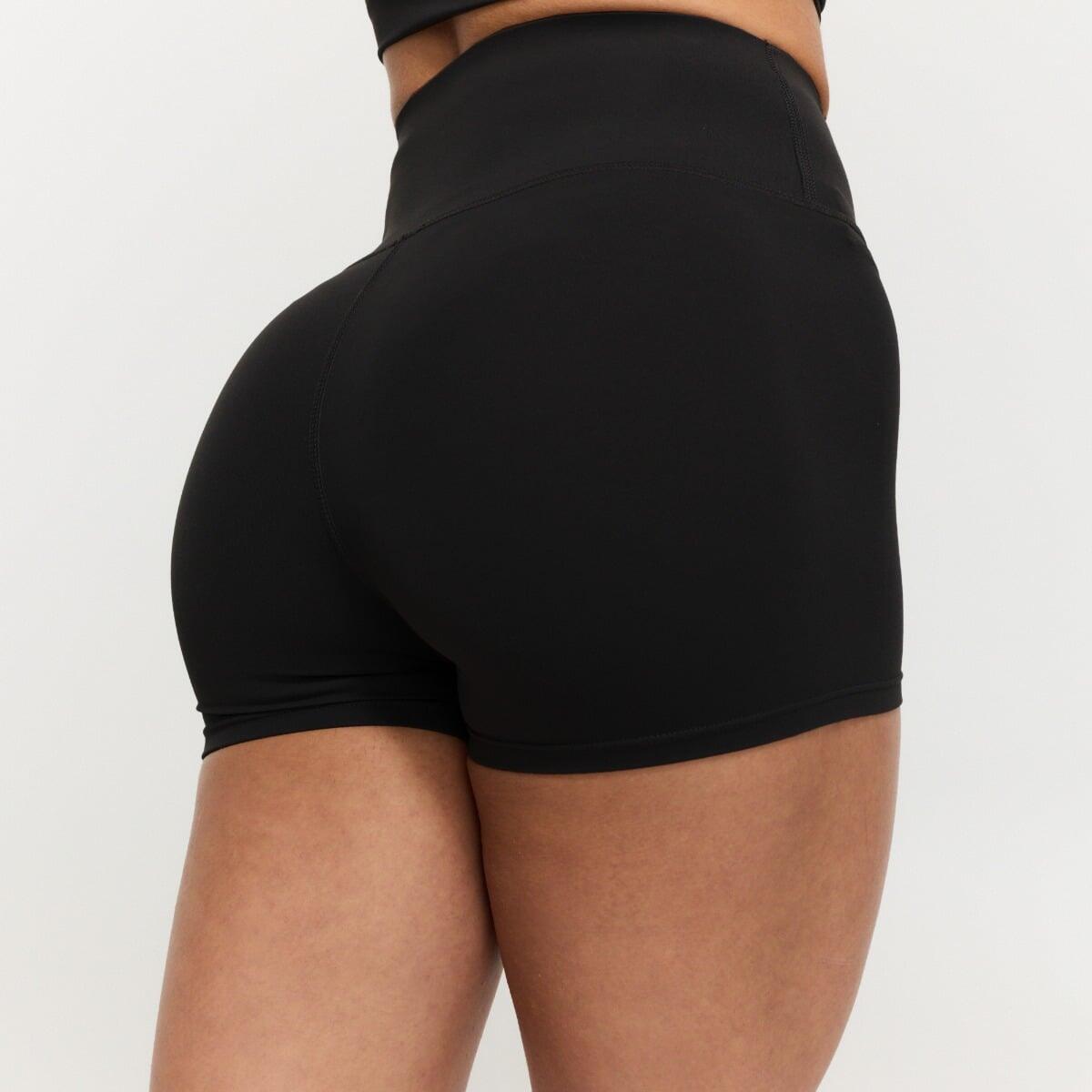 Pantaloncini donna palestra slim neri BEAT 4/7