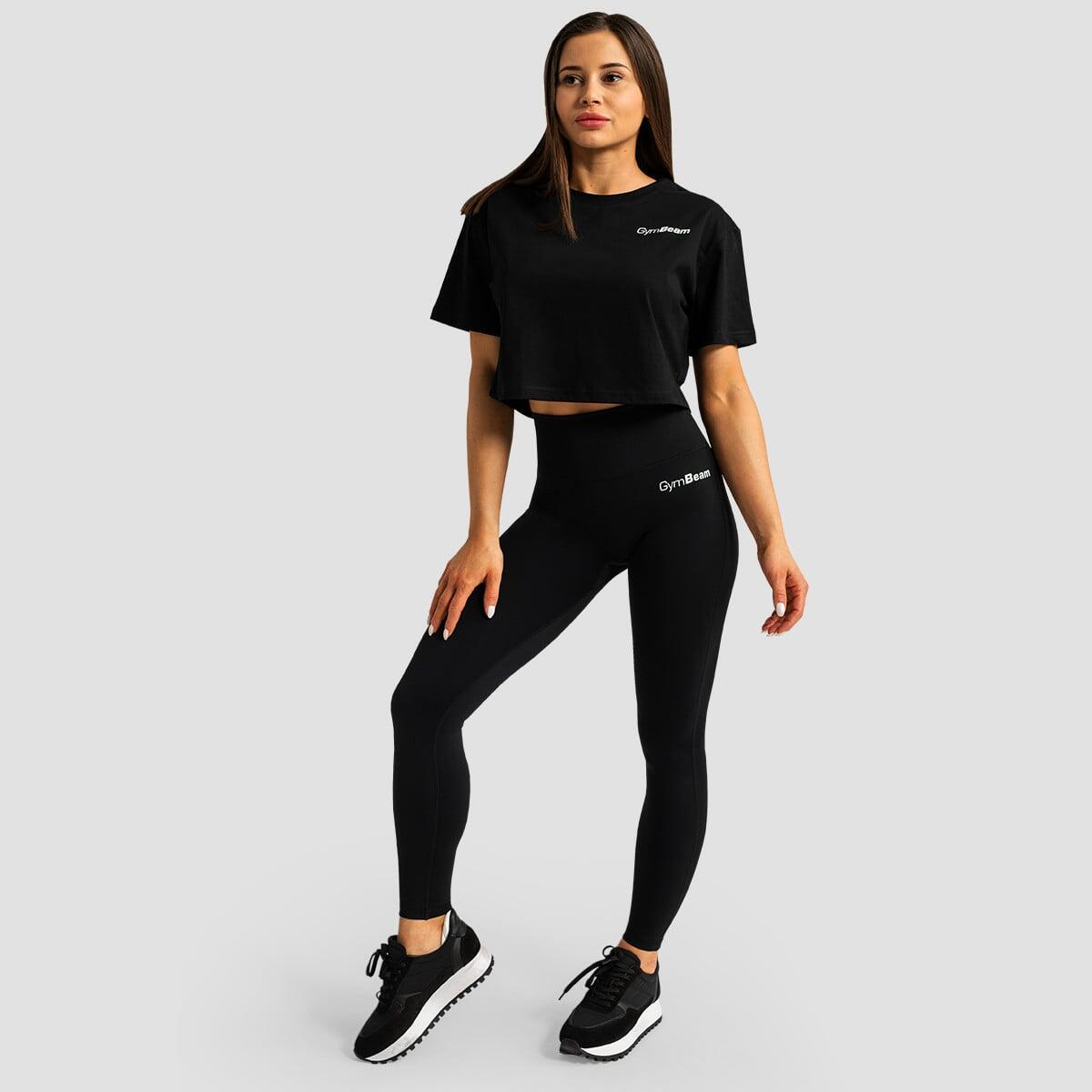 Leggings donna palestra a vita alta neri Limitless 5/7