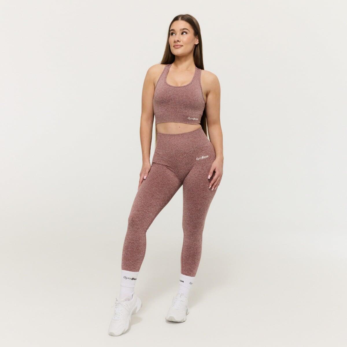Biustonosz damski fitness bezszwowy FLO Mauve 6/7