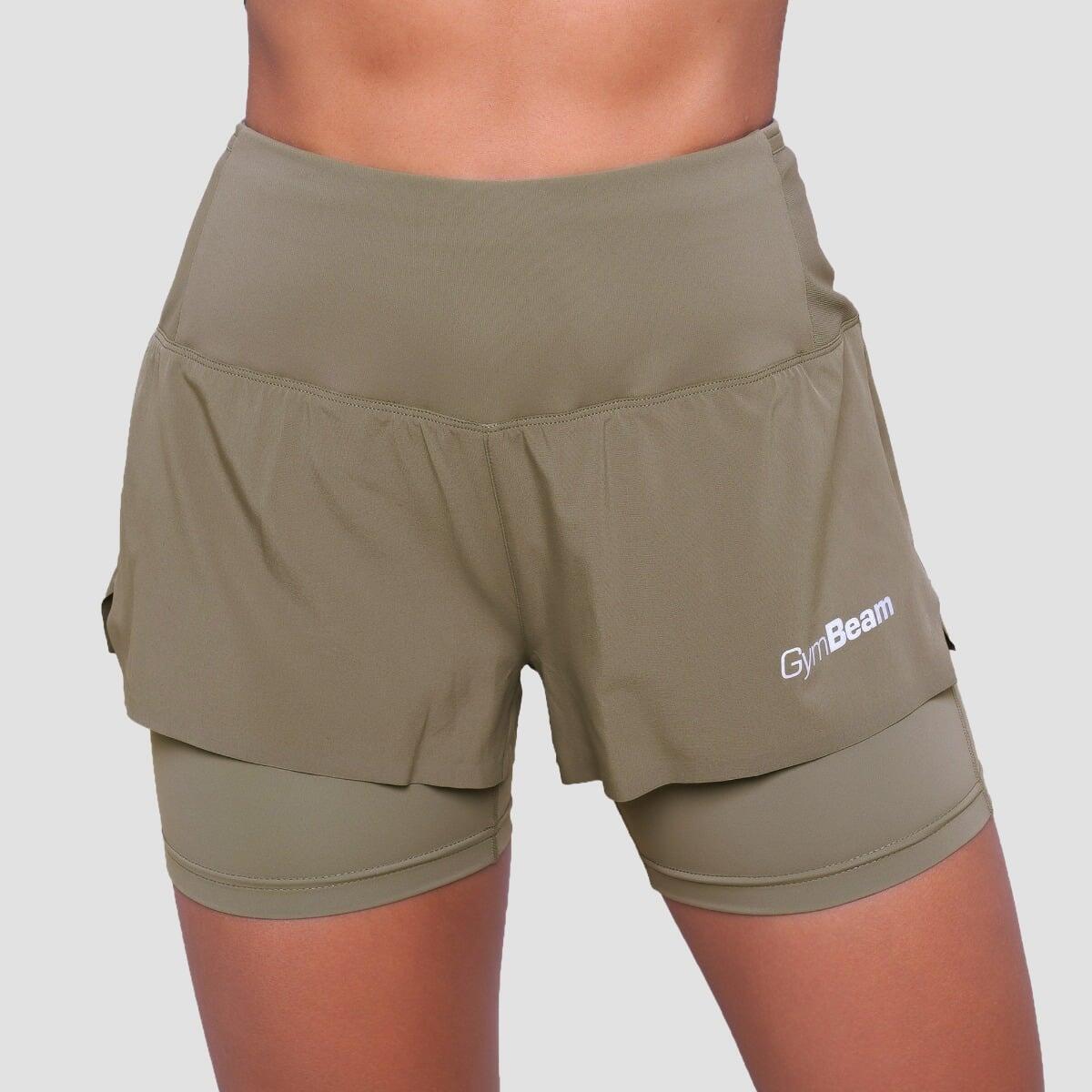 Pantaloncini donna running slim verdi Pulse 2/7