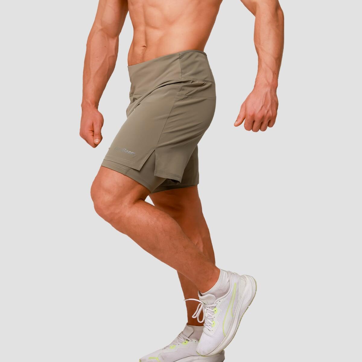 Pantaloncini uomo running slim verdi Pulse 3/7