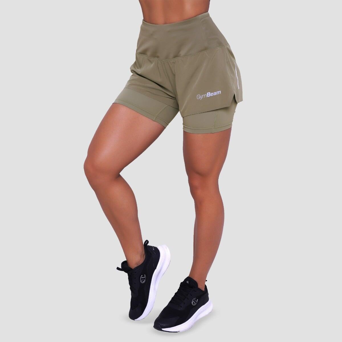 Pantaloncini donna running slim verdi Pulse 5/7