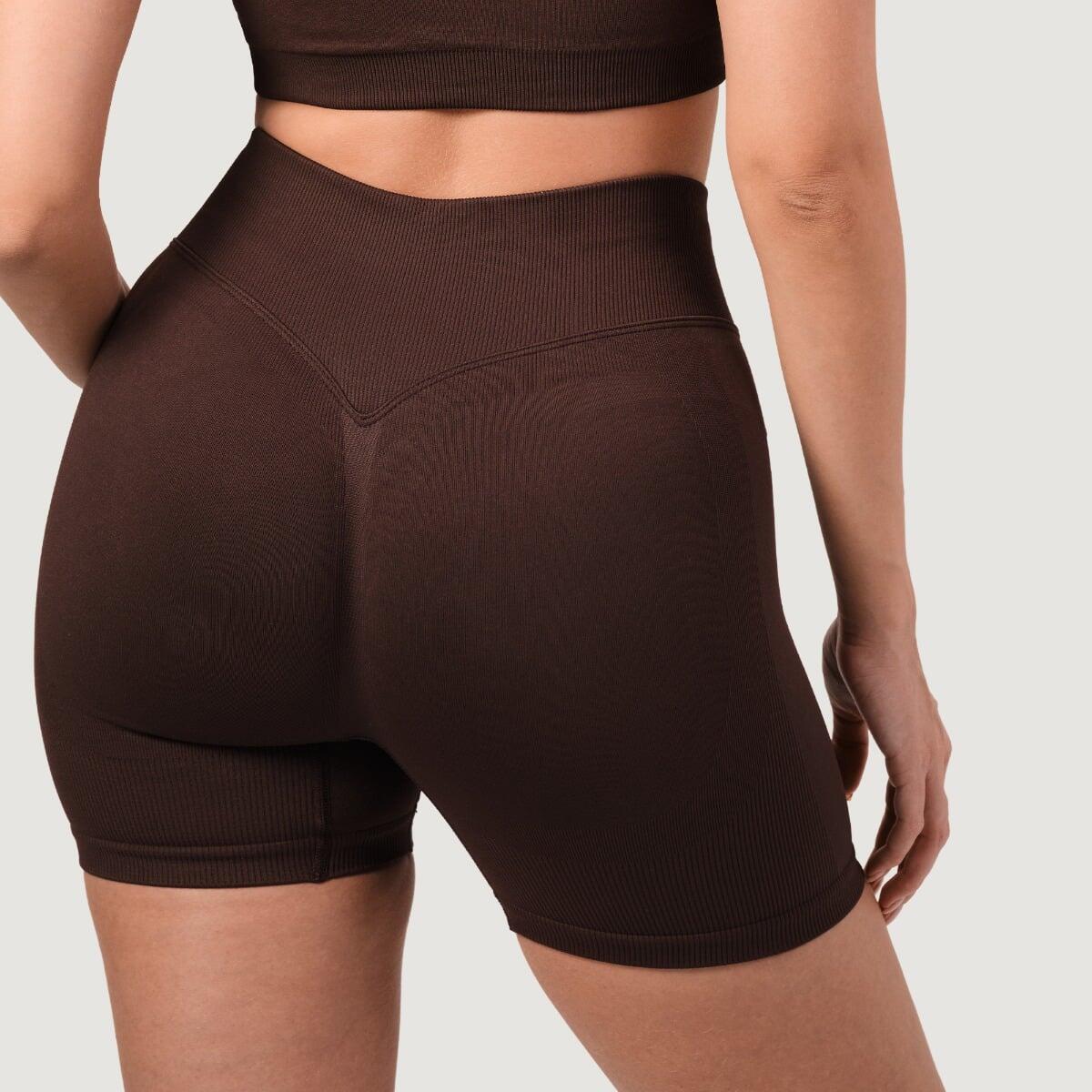 Pantaloncini donna fitness slim marroni NEO 2/7