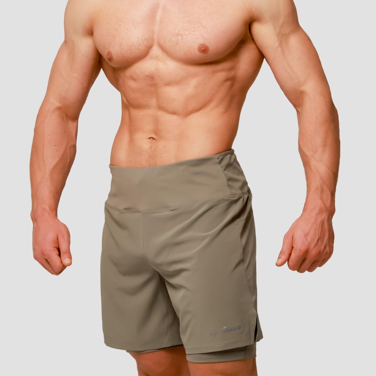 Pantaloncini uomo running slim verdi Pulse 5/7