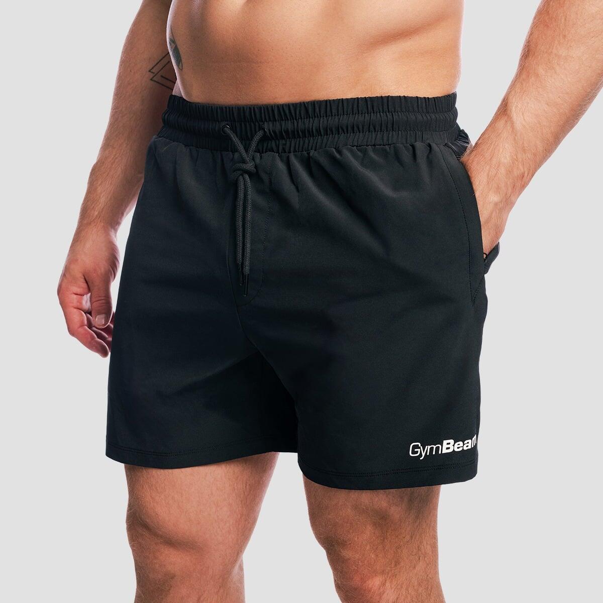 Szorty męskie fitness regular z kieszeniami czarne Base 2/7