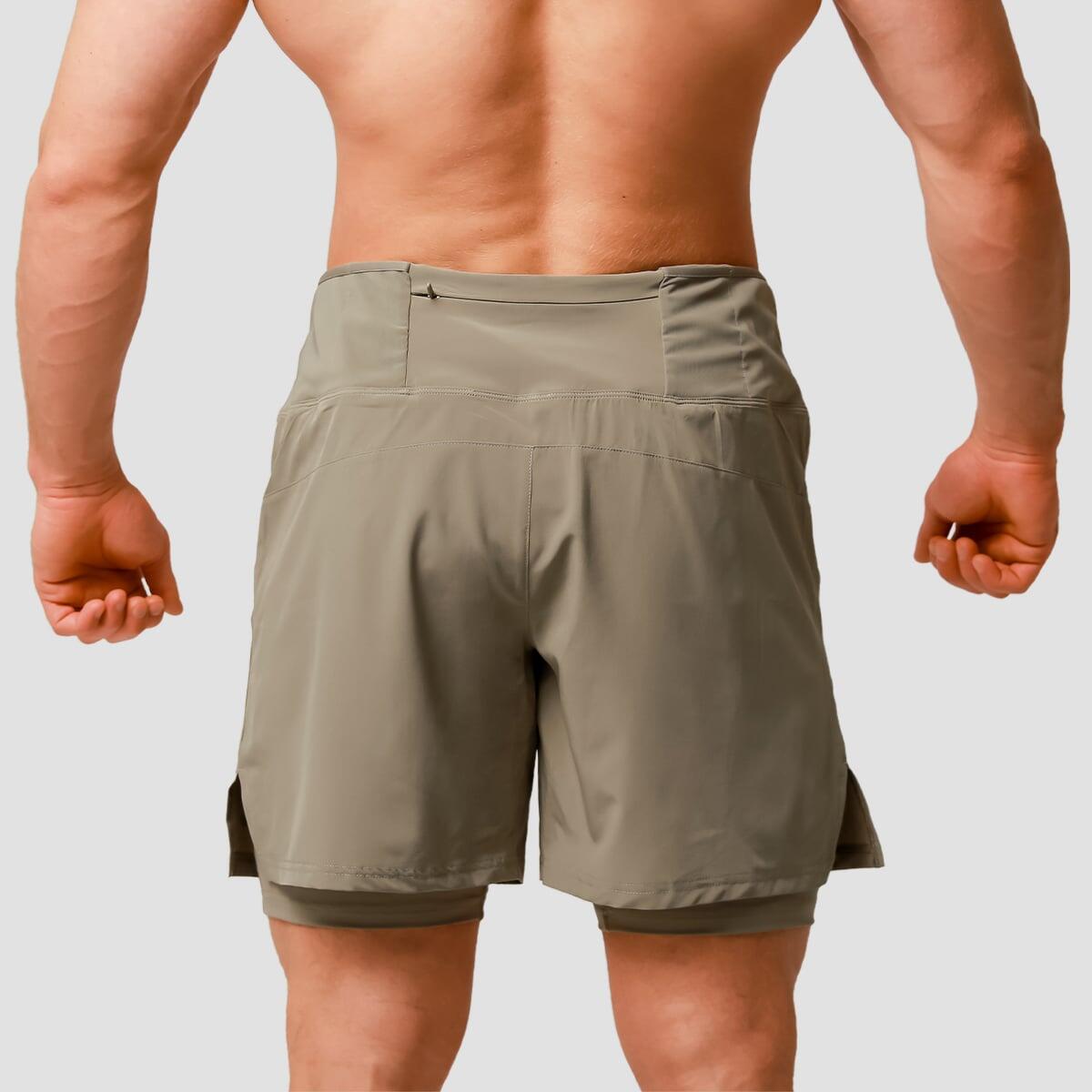 Pantaloncini uomo running slim verdi Pulse 4/7